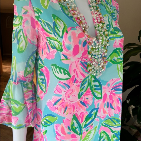 Lilly Pulitzer Floral Dress in Pink and Green - Picture 7 of 9